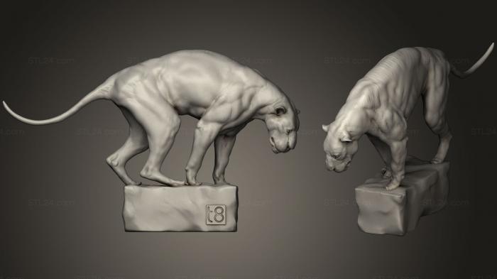 Animal figurines (Big Cat 01, STKJ_0746) 3D models for cnc